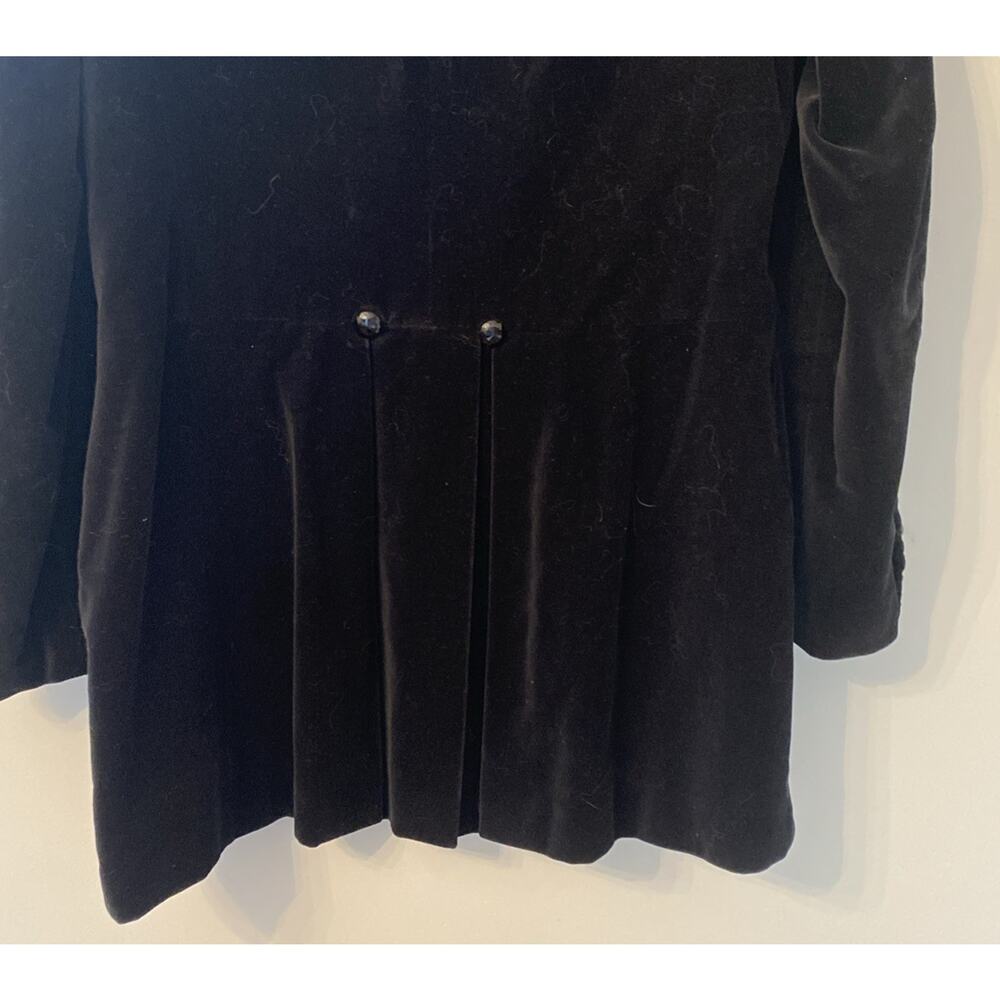 Vintage Lauren Ralph Lauren Women's Black Velvet Blazer Jacket Sz 14 Academia - Picture 6 of 7